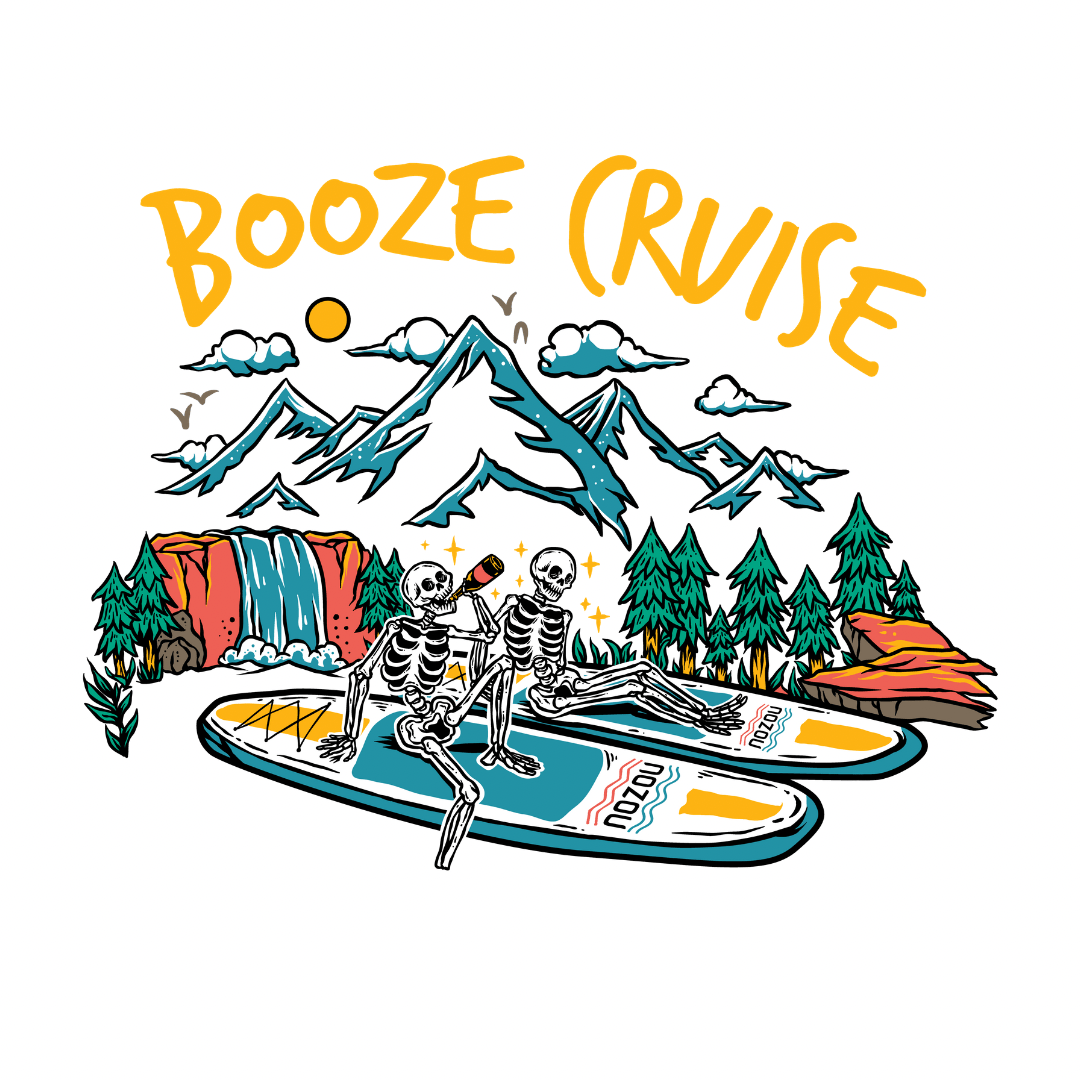 Booze Cruise SUP Sticker