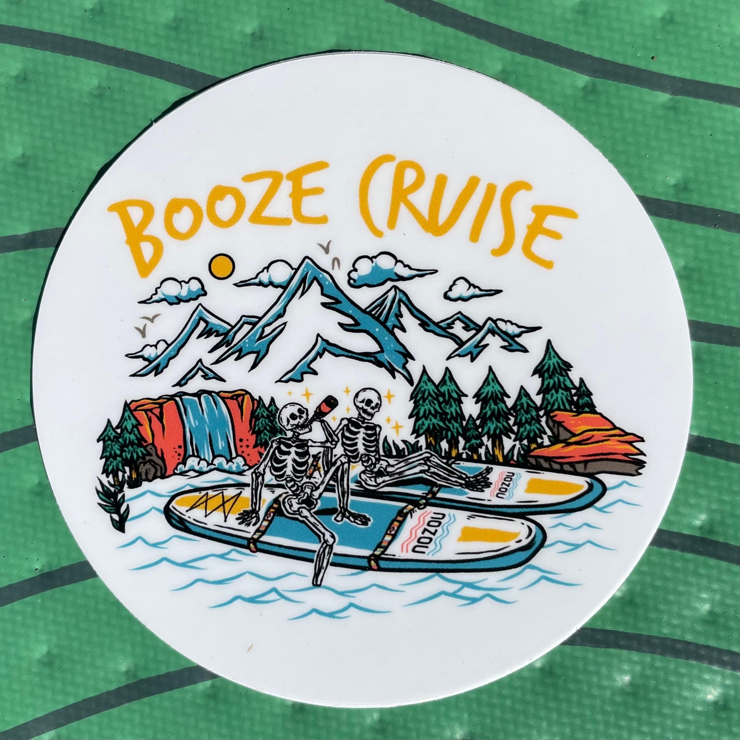 Booze Cruise SUP Sticker