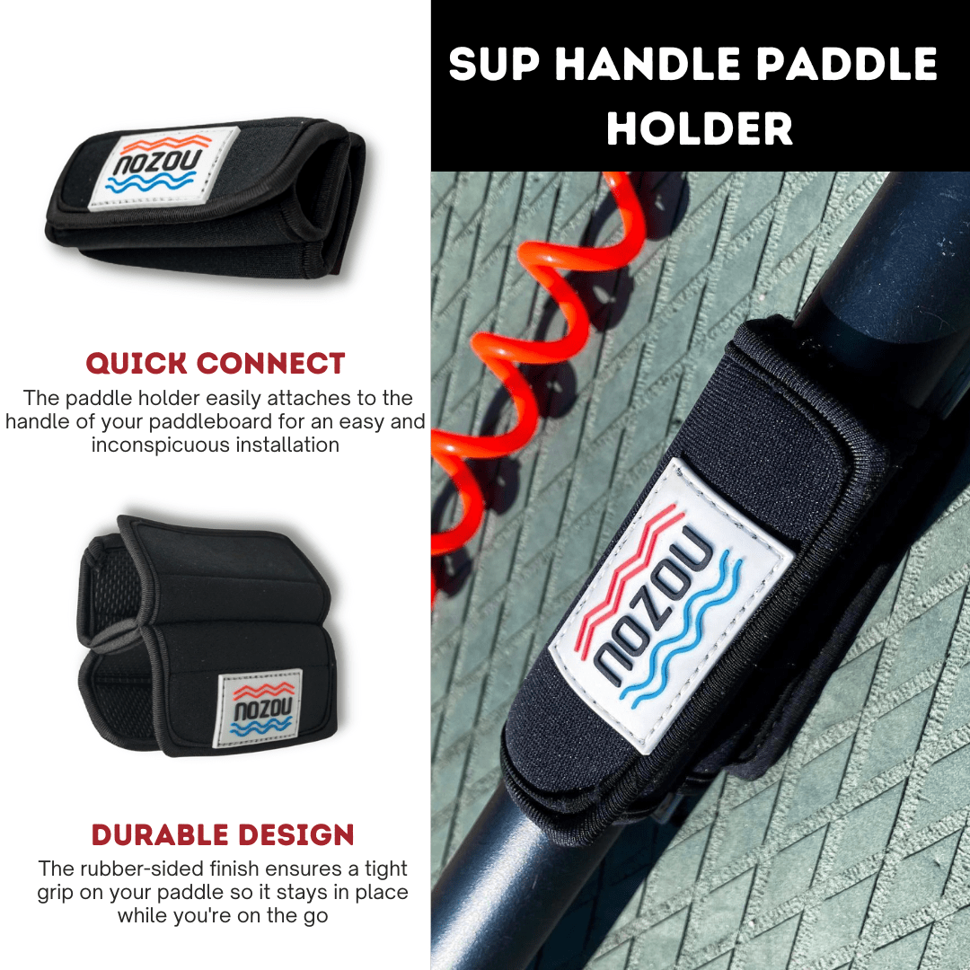 NOZOU Paddle Holder - Non-Slip Grip Fits Securely on Paddle Board Handle