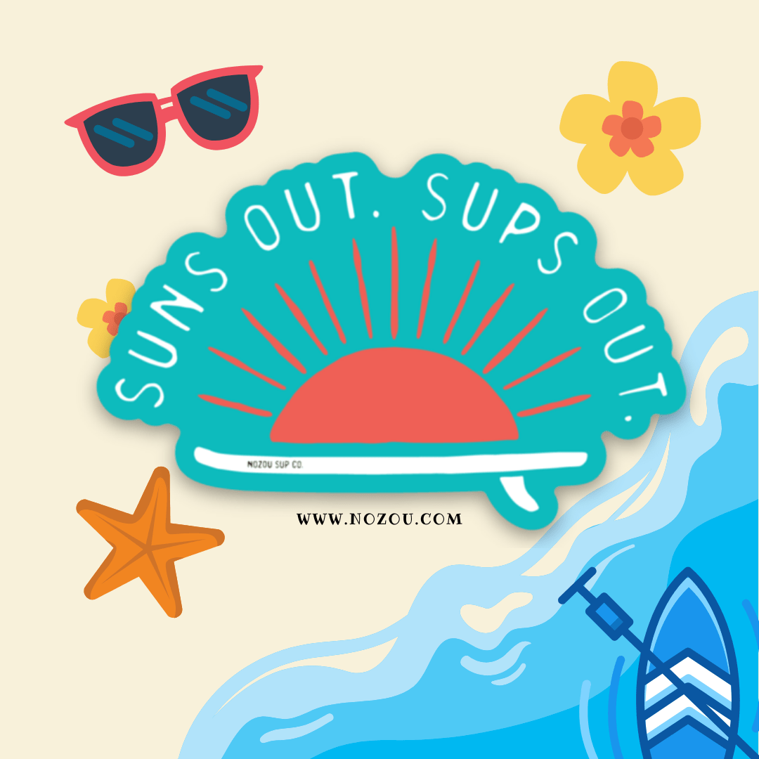 Back in Stock! Suns Out SUPs Out Sticker