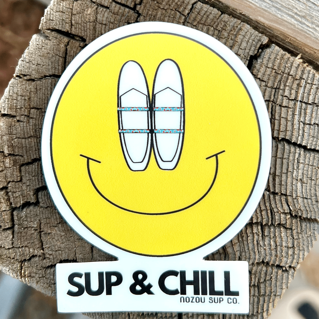 Happy Paddling: Get Our Smiley Face Paddleboard Sticker